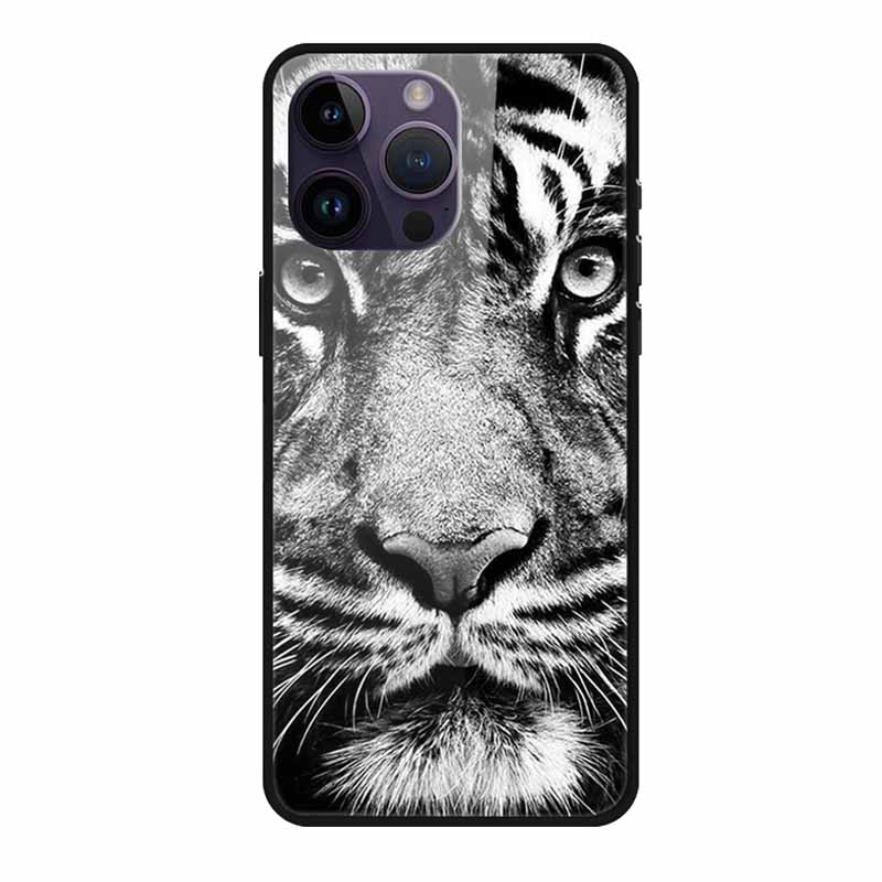 Glass Back Cover For iphone 16 Pro Max Phone Case 16Pro Max Hard Tempered Glass Case For iphone 15 Pro Max Case Soft TPU Bumper
