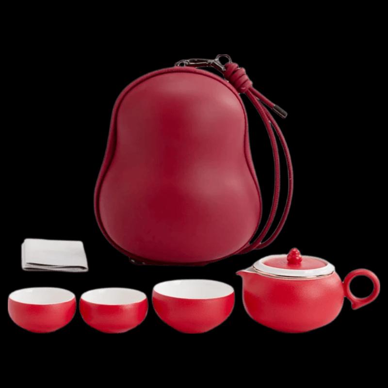 Chinese Style Portable Ceramic Kung Fu Tea Set