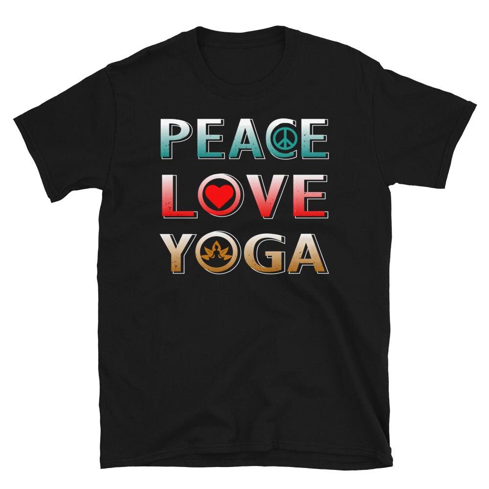 Peace Love Yoga Funny YOGA Peace Summer Namaste T-Shirt S