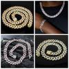 Inlaid Rhinestone Link Chain Necklace Hip Hop Jewelry Accessories New Bling Diamond Bracelet