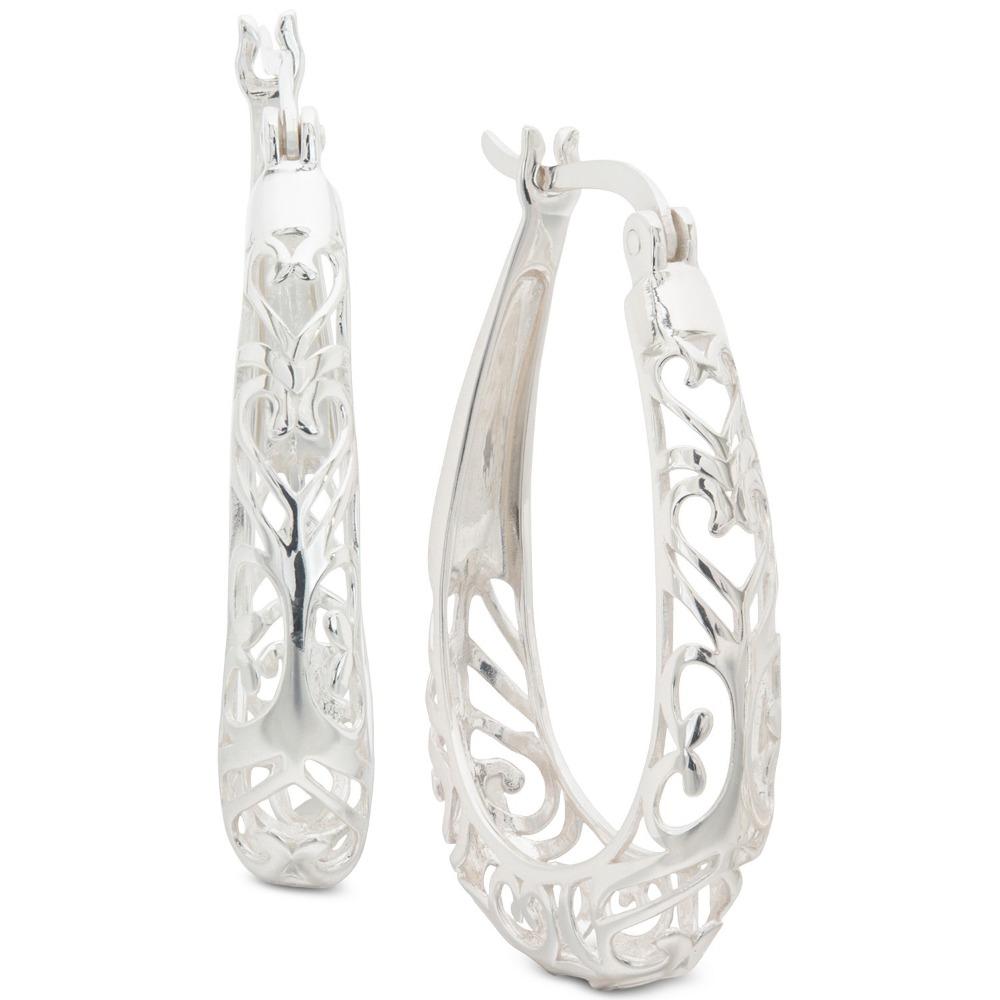 

Openwork Heart Earrings Oversized European Style Wedding Party Ear Clips Jewelry for Women