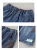 Korean Retro Style Women's Loose Patchwork Denim Harem Shorts