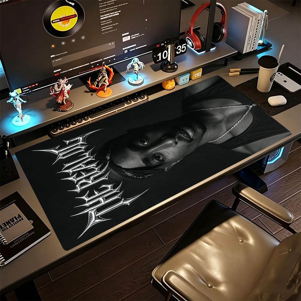 2pac Gaming-Mauspadd Gaming-Laptop-Mauspad HD-Druck Schreibtischunterlage Rutschfeste Gummibasis Geeignet für Büro-Gaming-PC-Laptop