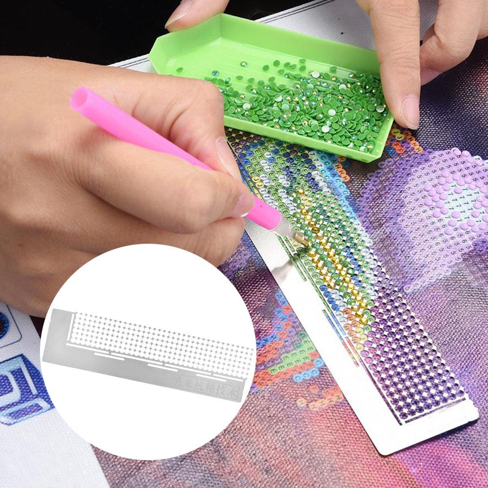 DIY Rhinestone Embroidery Painting Ruler Rhinestone Painting Ruler Dot Drill Accessory Tool