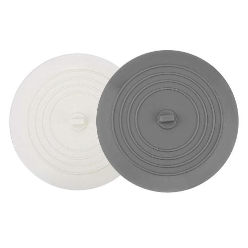 Sink Lid, Drain Stopper, [15cm Gray + White] for Bathroom, Kitchen, and Bathroom Use. This silicone drain stopper is perfect for preventing water flow