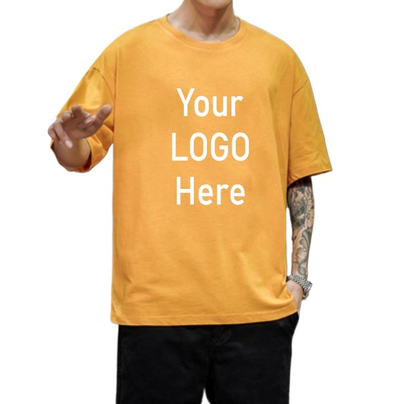 100% Cotton 200gsm Men's Short Sleeve T Shirt Custom Your Logo Design T Shirt