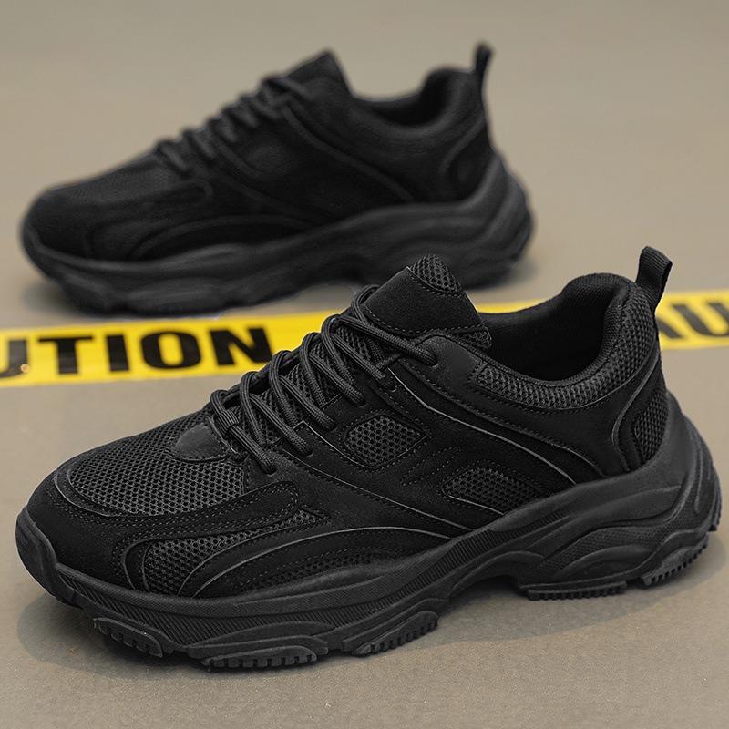 Scarpe Sportive Casual da Uomo Estive in Rete Traspirante, Calzature alla Moda Nero Unito Trendy da Papà per Studenti.