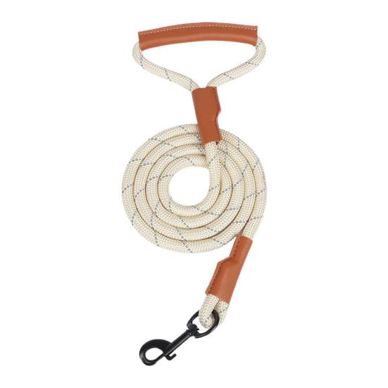 

Тяговый поводок для домашних животных Быстростойкий сверхдлинный износ Износостойкая поворотная застежка с ручкой Защита от побега Яркий цвет Светоотражающий светильник для домашних собак бежевый