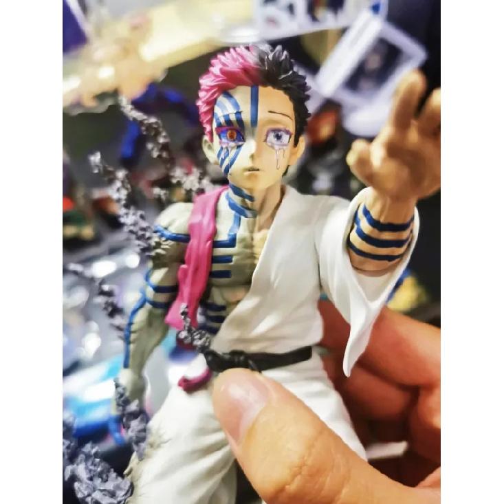 In Stock 13cm Demon Slayer Akaza Hakuji Anime Figure Model Doll Action Figurine Pvc Decoration Peripheral Desktop Ornament Toy