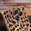 For Xiaomi Civi 5 Pro 5G Case Leopard Print PU Leather Coated PC+TPU Electroplating Phone Cover