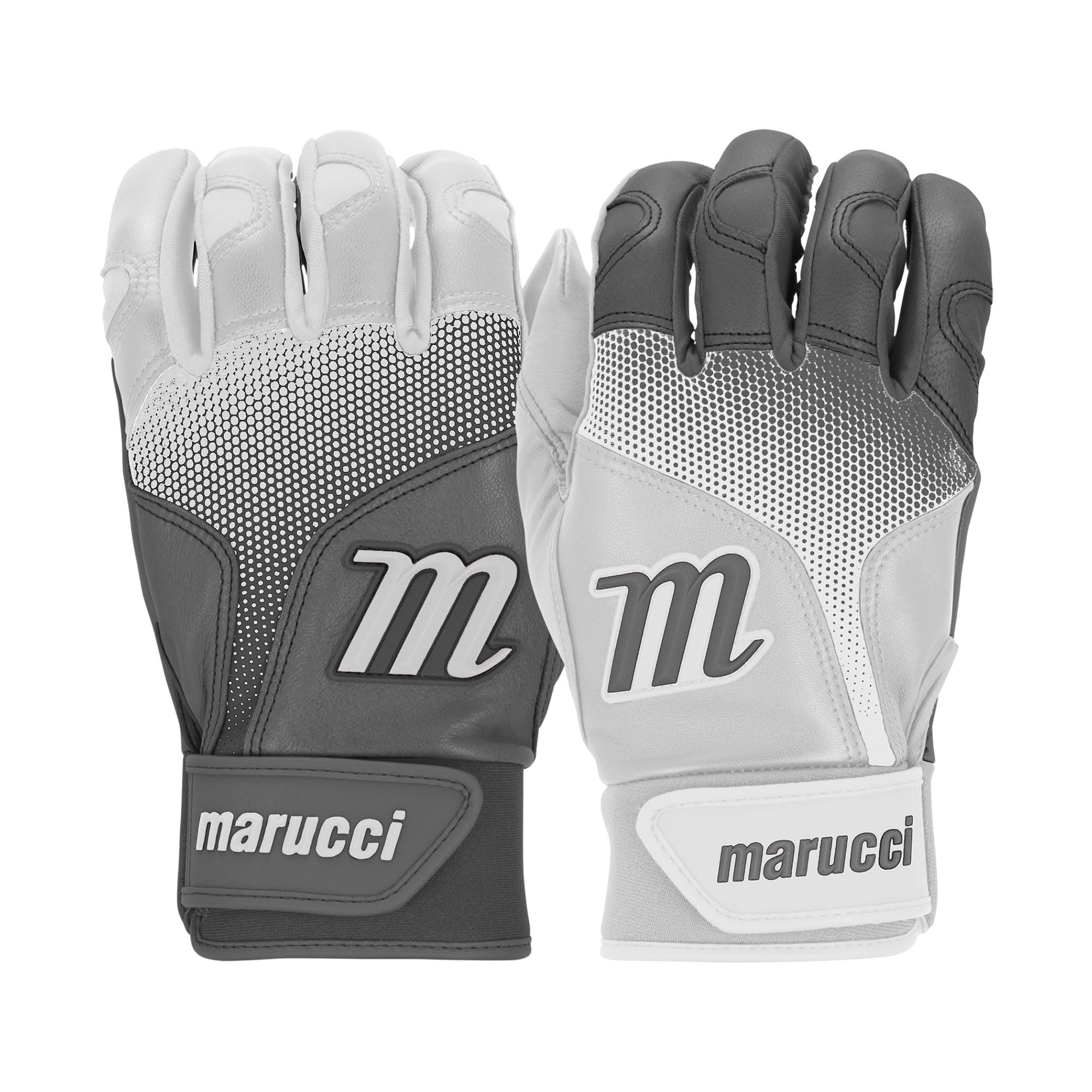

Marucci Sports PWR Fade Перчатки для отбивания бейсбольной битой Белый Серый AM