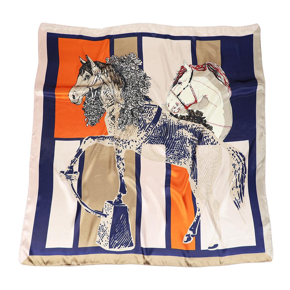 Høykvalitets luksuriøst silkeskjerf pannebånd Skjerf Halsskjerf For kvinner Kjede Silkeskjerf Dekorativt sjal for kvinner