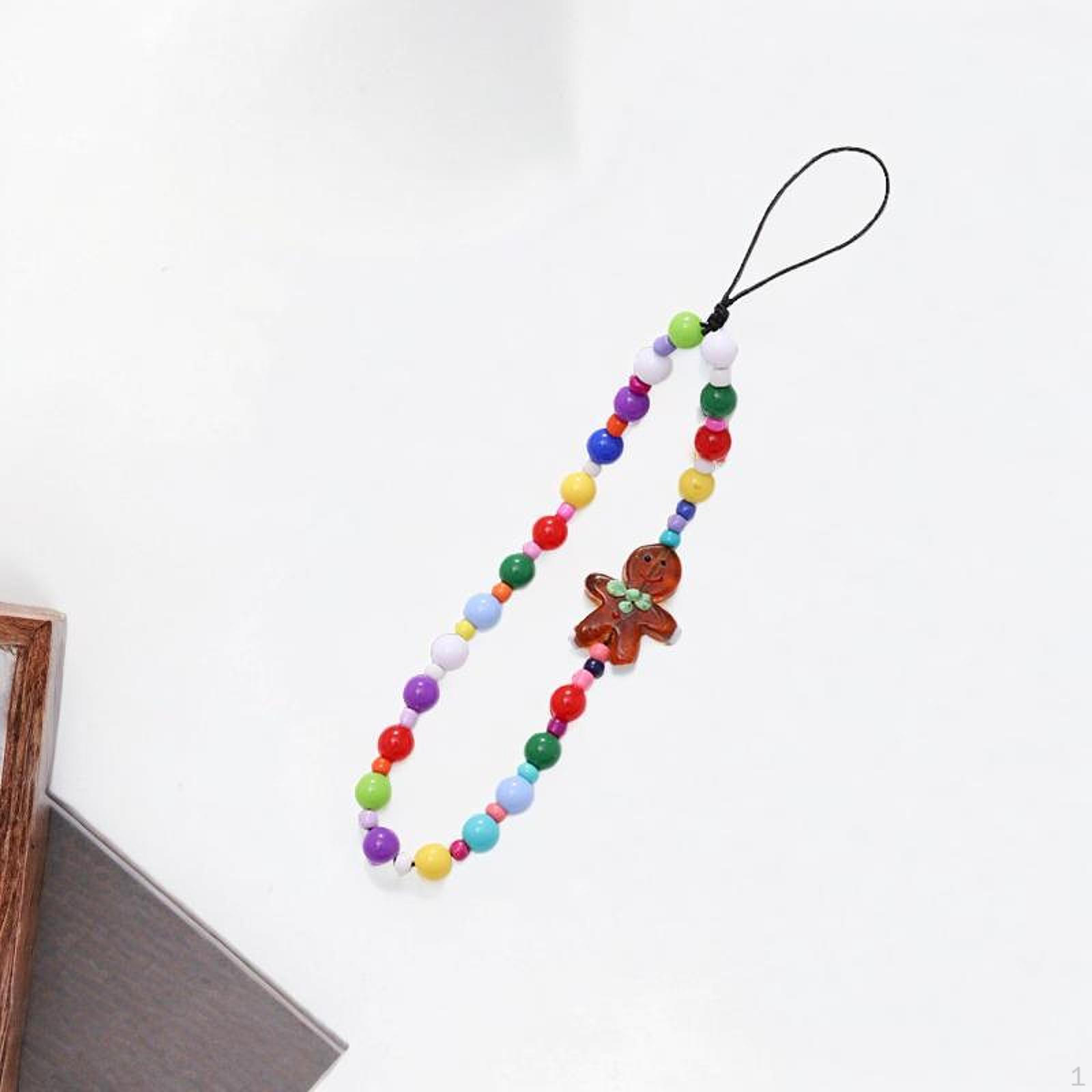 

Бусины телефон шнурок цветной ремешок-цепочка украшение на запястье подарок на день рождения милый ключ No Clear Beads