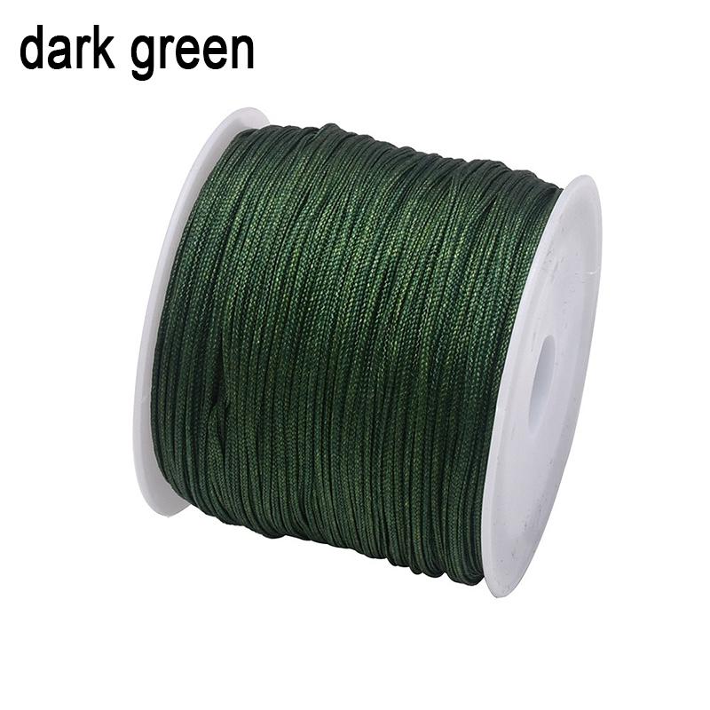 Corda di seta 45M/0,8MM trecciata in nylon per Fai da te per Forniture per la creazione di gioielli Nappe Perline Artigianato intrecciato Corda di nylon satinato CS003