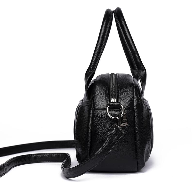 Elegant Leather Tote Bag for Women Casual Shoulder Crossbody Handbag with Top Handle
