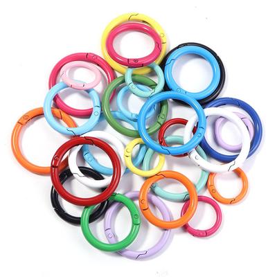 Kolorowy Emaliowany Brelok O-ring ze Stopu Cynku, Dodatek do Torby