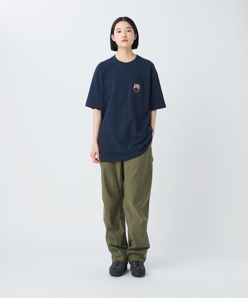 Trad Label Pocket Heavy Short Size INDIGO [Snow Peak] T-Shirt SPTL-TS-26SU906 T-shirt, Sleeve, Men's/Women's, M,