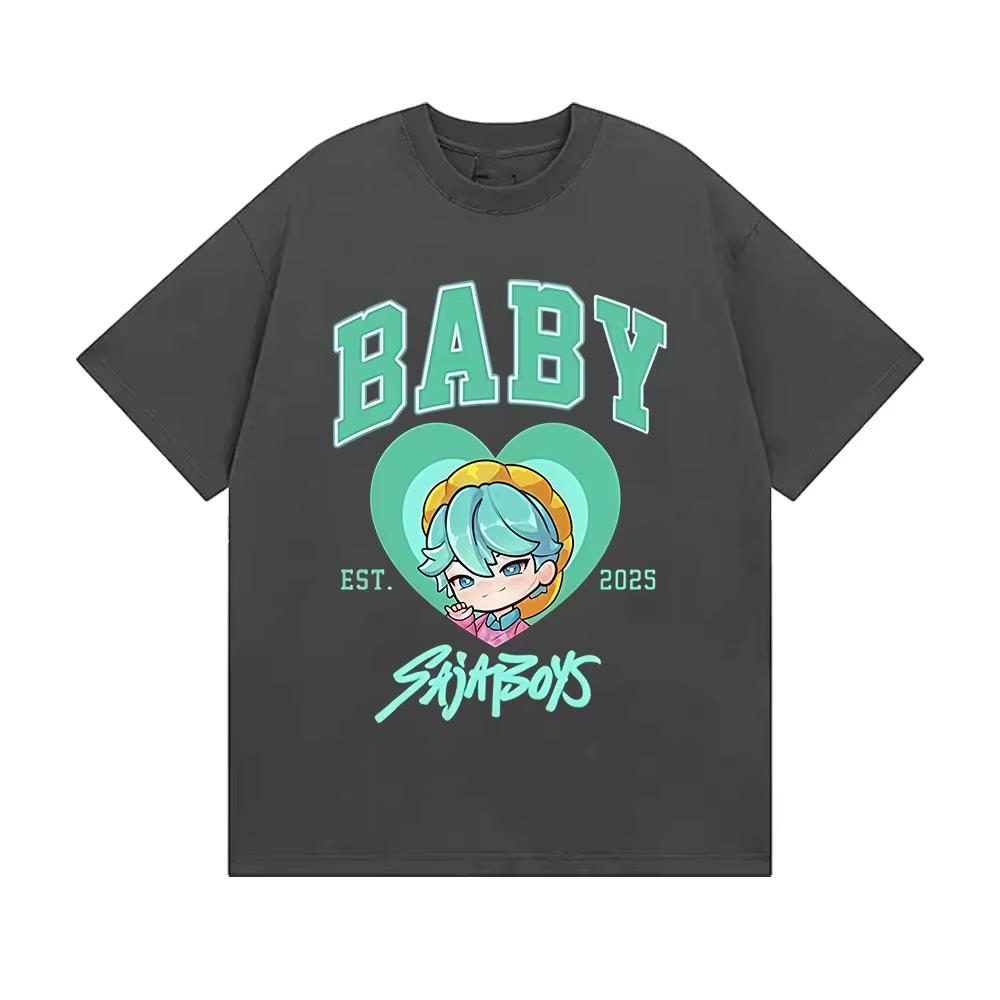 Baby Saja Boys 2025 K-pop Demon Hunters Graphic T Shirt Men Women O-Neck Fashion Cozy Cotton Short Sleeve T-shirts Harajuku Tops