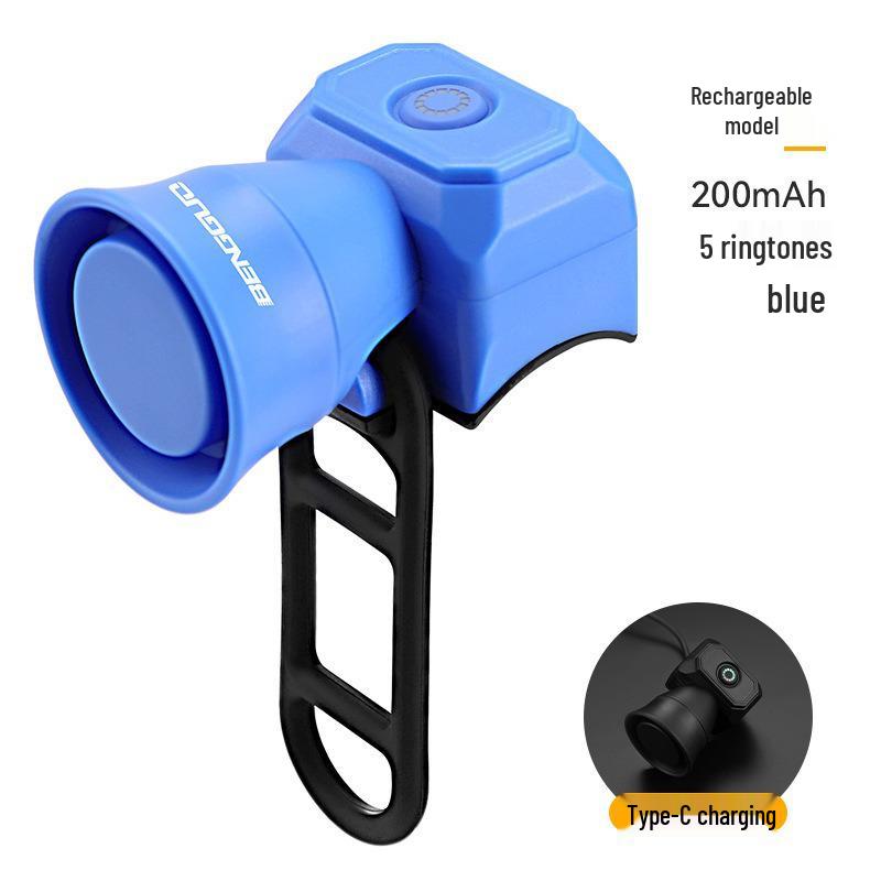 USB Rechargeable Bicycle Horn - Road & Mountain Bike Bell for Cycling Safety