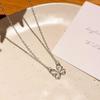Korean Pearl Necklace: High-End Silver Clavicle Chain with Niche Design, Perfect for Light Luxury and Sweater Pendants.