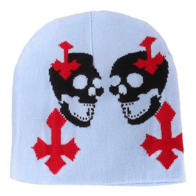 Women Knit Beanie Warm Ear Protector Hat Teens Halloween Jacquard Handmade Hat