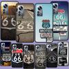 America Route 66 Phone Case For Redmi Note 15 Pro 5G 14 13 12 Pro Plus 11 11T 11E 11S 10 Pro 10S 9 9S Cover Cell Clear with Suit
