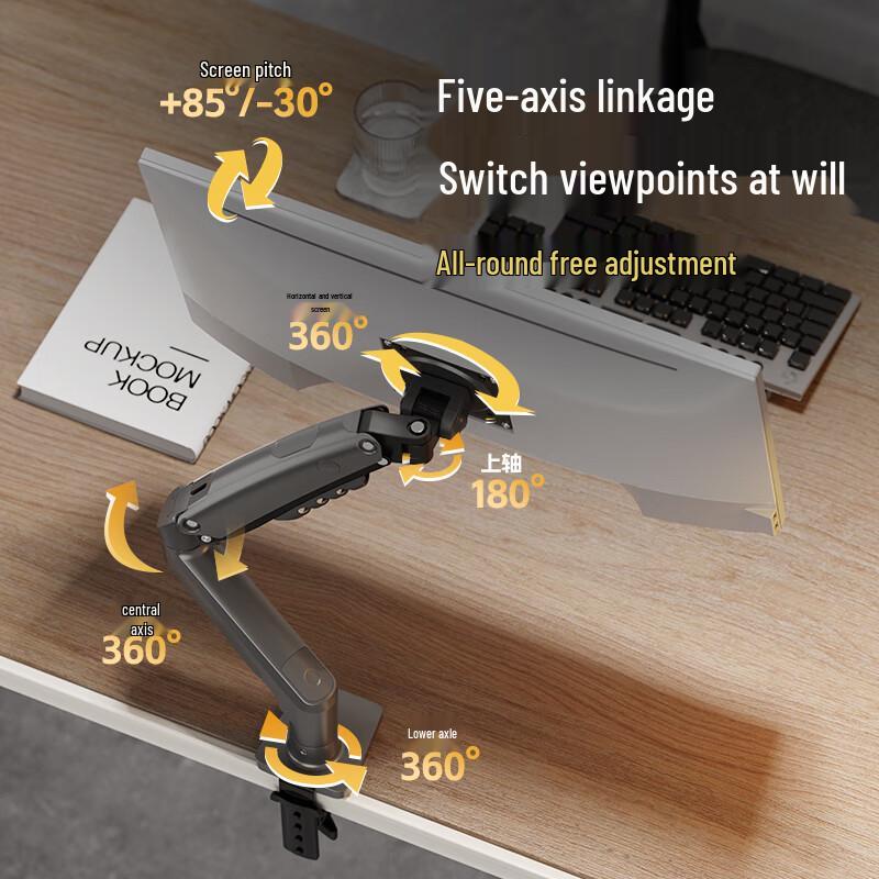 NB Gas Spring Monitor Desk Mount