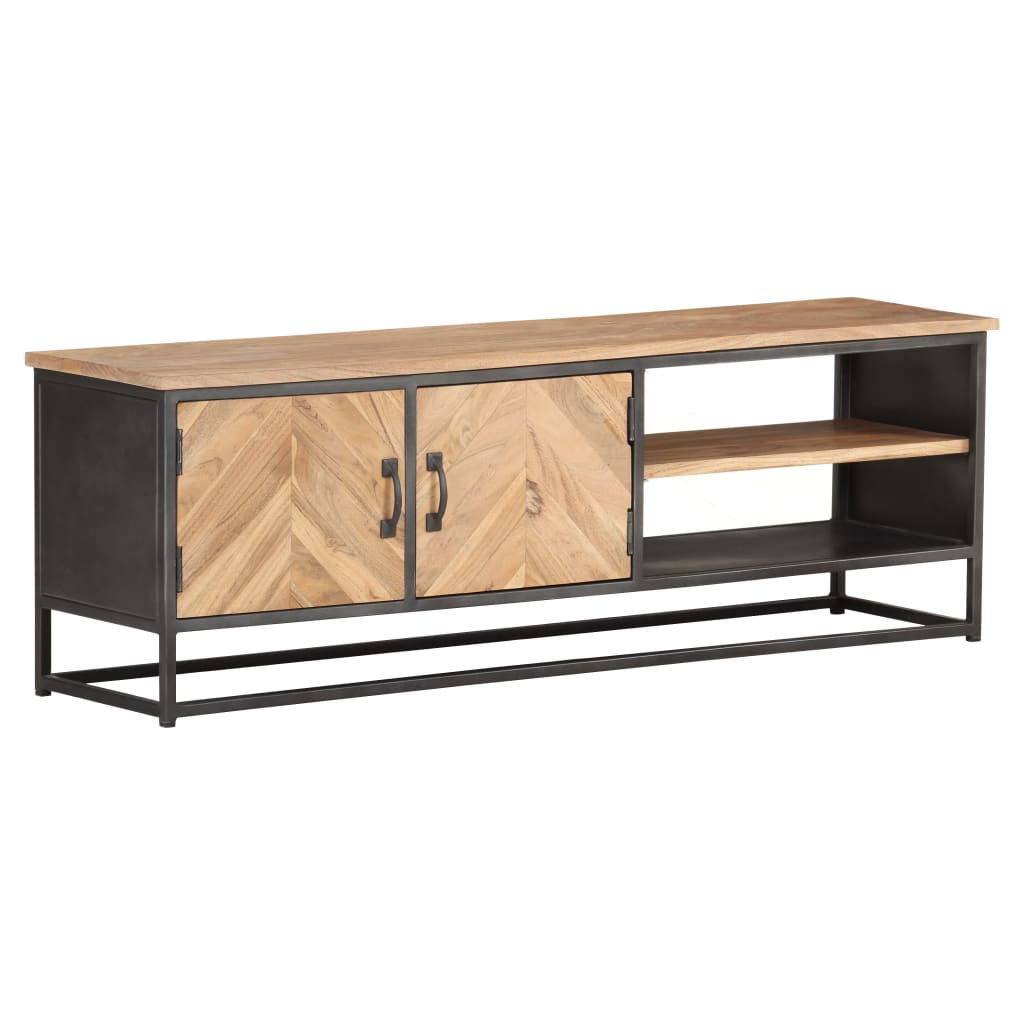 TV Stand 120 X 30 X 40 Cm Solid Acacia Wood