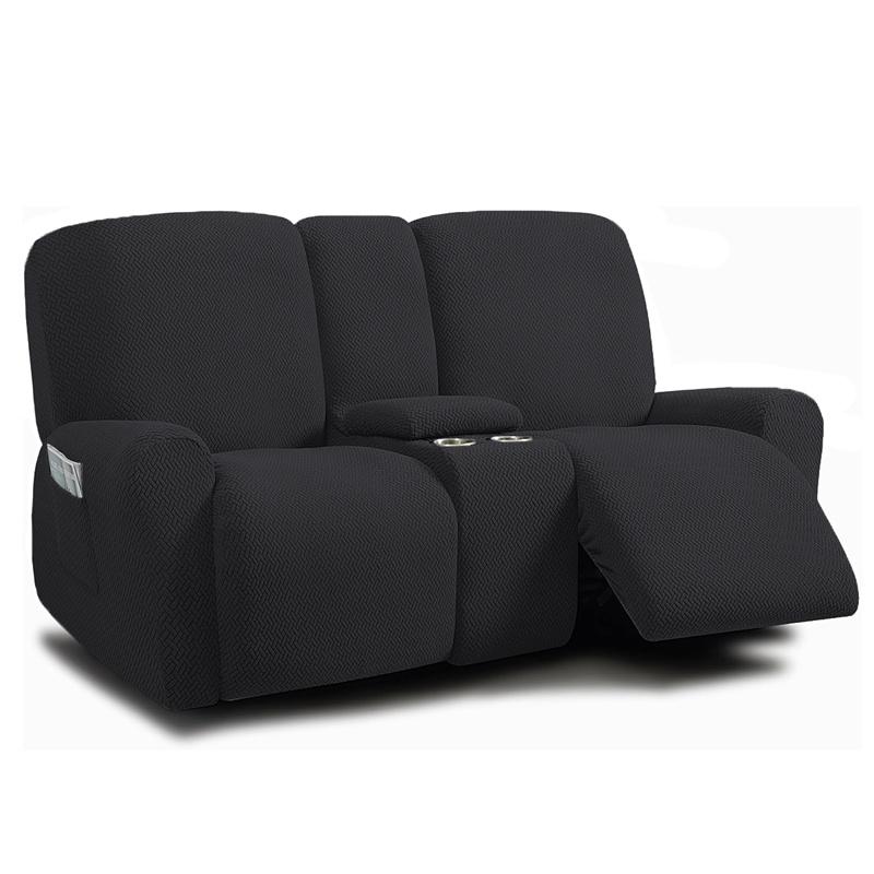 

8pcs/set Recliner Sofa Covers All-inclusive Loveseat Center Console Sofa Covers 2 Seater Elastic Couch Slipcovers Anti-dirty