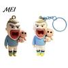 Big Mouth Man Keychain Cartoon Football Player Pendant, Backpack Charm Charm, Bag Hanging Decorative Accessory, Lover Gift Pendant