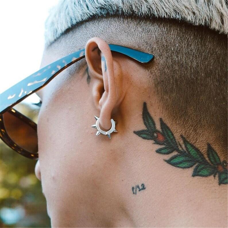 Punk Goth Heart Earrings For Women Black Sliver Gold Color Star Square Stainless Steel Earrings Piercing Rock Jewelry Gifts 2023