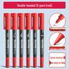 Deli Double-Ended Black Oil-Based Fine Tip Marker for Art Students and Children's Drawing