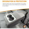 Cup Holder Erts Coaster For Nissan Sentra Accessories 2025 2024     Center Console Liners Silicone Cup Mat Pad Interior Decoration(4Pcs Sets,Orange