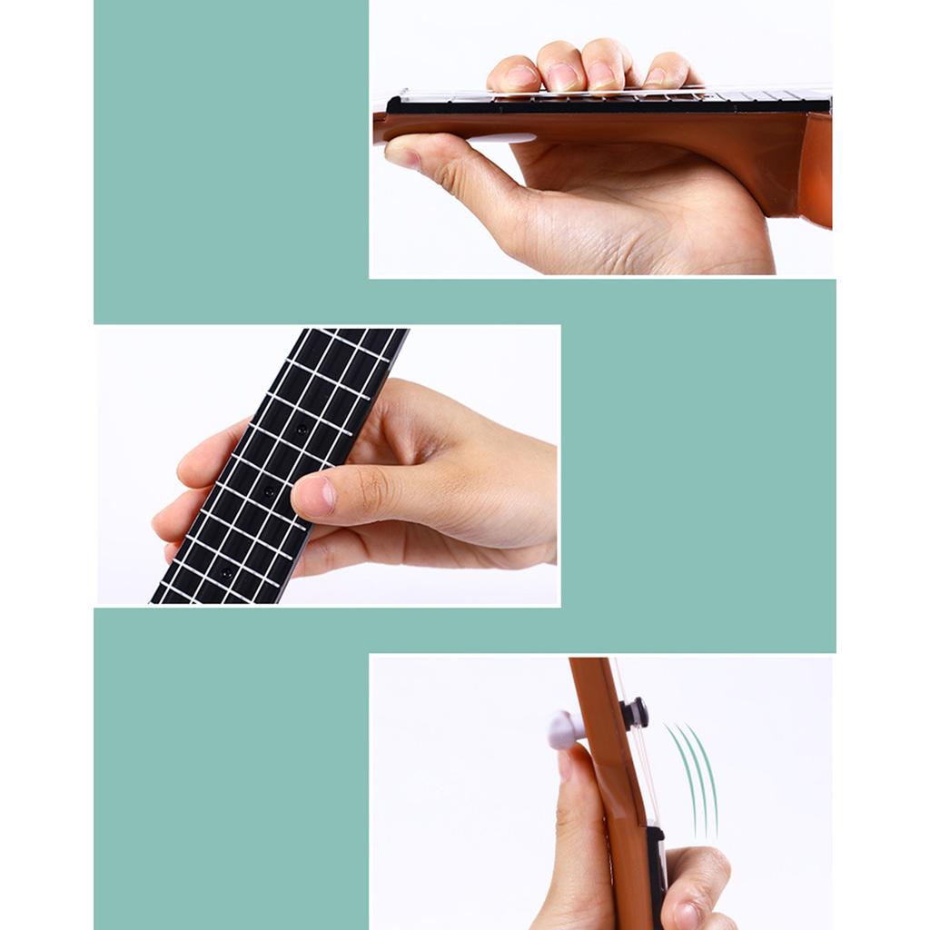 Chitară practică, prietenoasă cu copiii, ukulele, jucărie, 38 cm, accesoriu educativ pentru instrumente muzicale, pentru muzicieni aspiranți