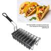 8 s Cesta para Fritar Taco Aço Inoxidável Cozinha Formato V Taco Molde com Cabo de Pegador