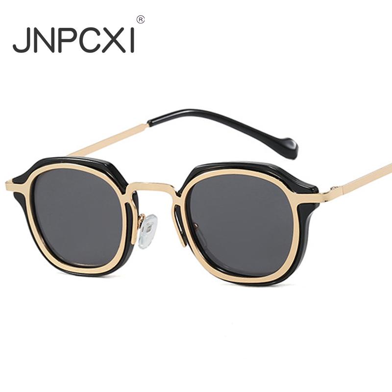  Ins Popular Fashion Small Round Men Punk Sunglasses Retro Women Trending Black Sun Glasses Gradient Shades