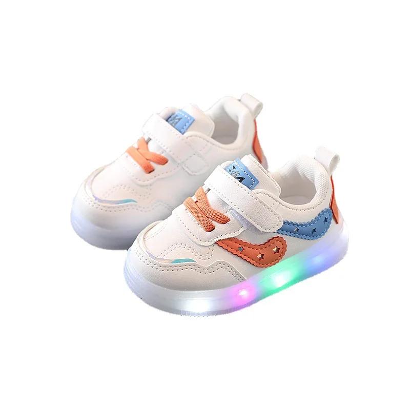 Child Shoe Boys Girl Led Light Sneakers Glowing Shoe for Kids Soft Soled Breathable Casual Shoes Infant Toddler Baby Shoes Tenis