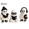 Cute Kawaii Ghost Decor for Bedroom Halloween Figurine, Resin Cartoon Desktop Ornaments, Statue Modern Minimalist Table Centerpiece with