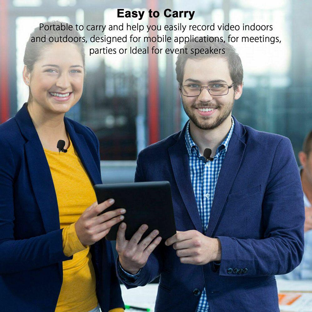 For Phone Laptop Lavalier Condenser Mic 3.5mm Jack Recording Teaching Clip-On Lapel Microphone