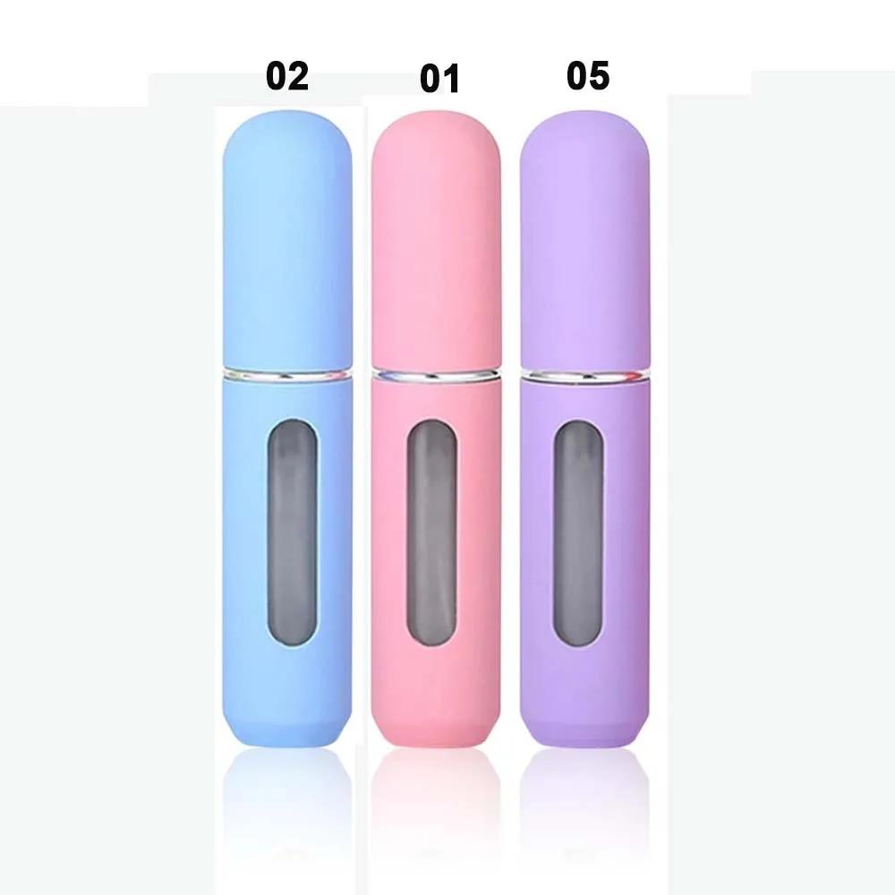 1/3/6Pcs Candy Color Mini 5ML Perfume Bottle Refillable Press Type Cosmetic Spray Bottle Portable Travel Spray Bottle For Unisex