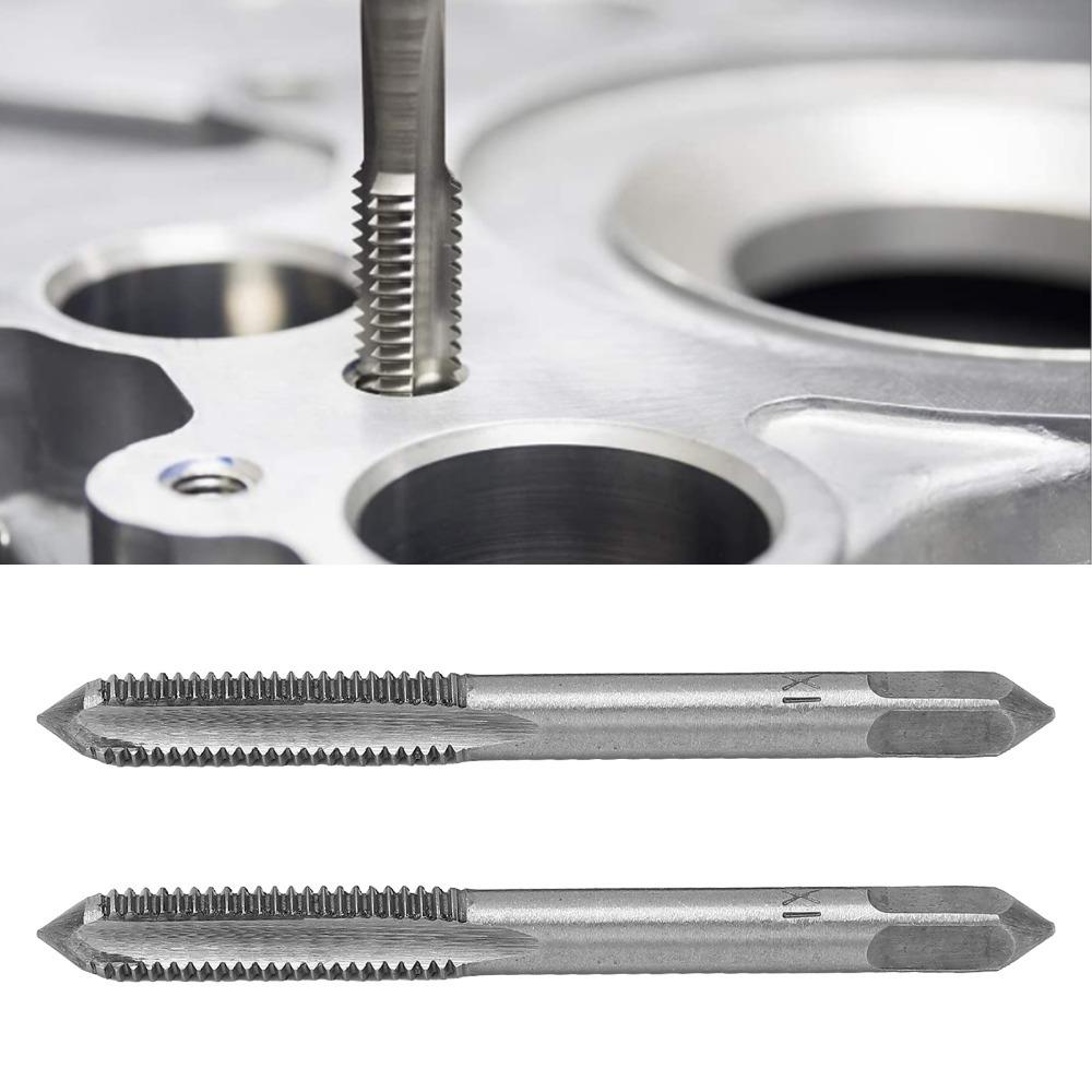 2PCS Metric Thread Metric Tap High Speed Steel Straight Flute Tap Durable Thread Tap  Metalworking