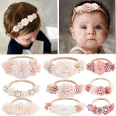 European & American Fashion Child's Creative Nylon Floral Headband - High Elasticity, Cute Baby Photography Accessory