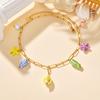 Ceramic Starfish Fish Conch Dolphin Drop Y2K Necklace, Women's Stainless Steel Chain Adjustable, Notarnish Resistant Jewelry