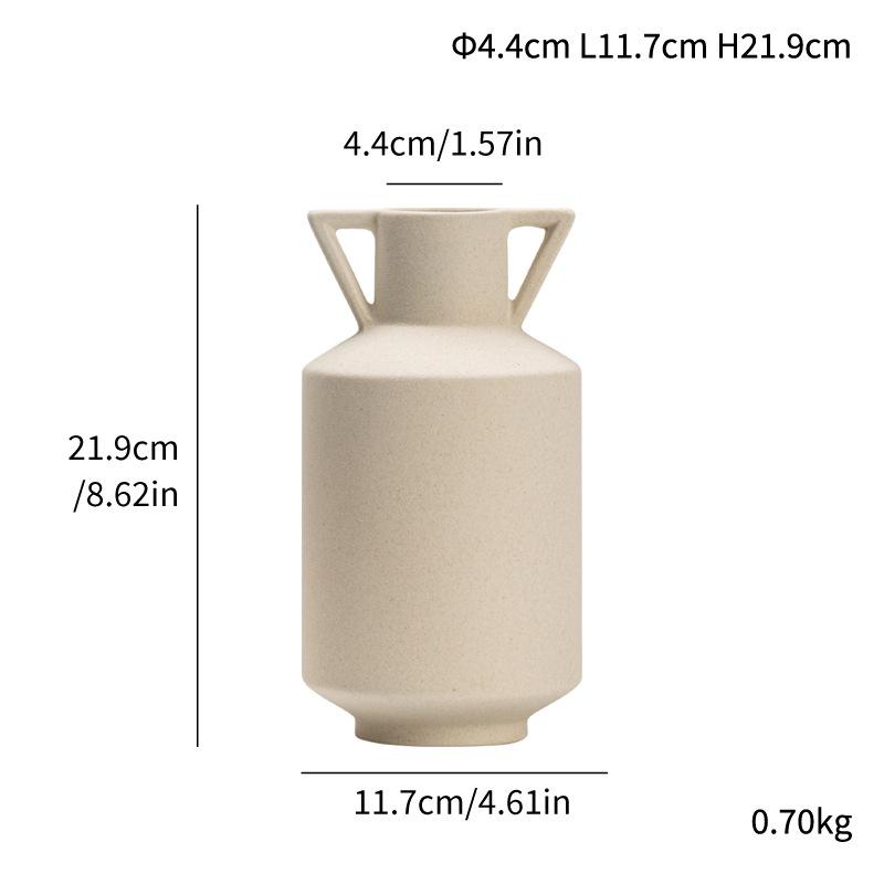 Simple Ceramic Vase Home Desktop Flower Arrangement European Elegant Decorative Ornament Crafts