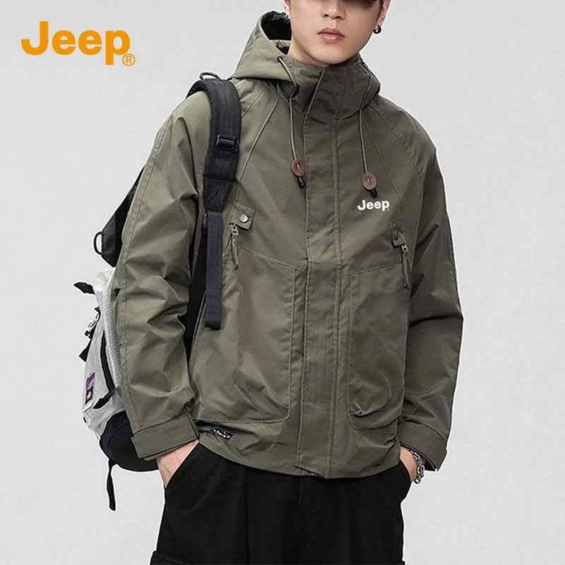 Jeep Men's Loose Fit Hooded Jacket