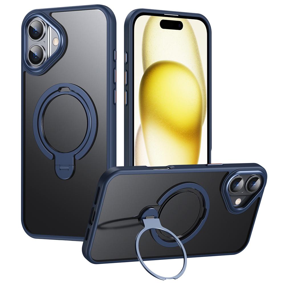 For iPhone 16 Plus Phone Case Kickstand Matte Back Cover Compatible with MagSafe