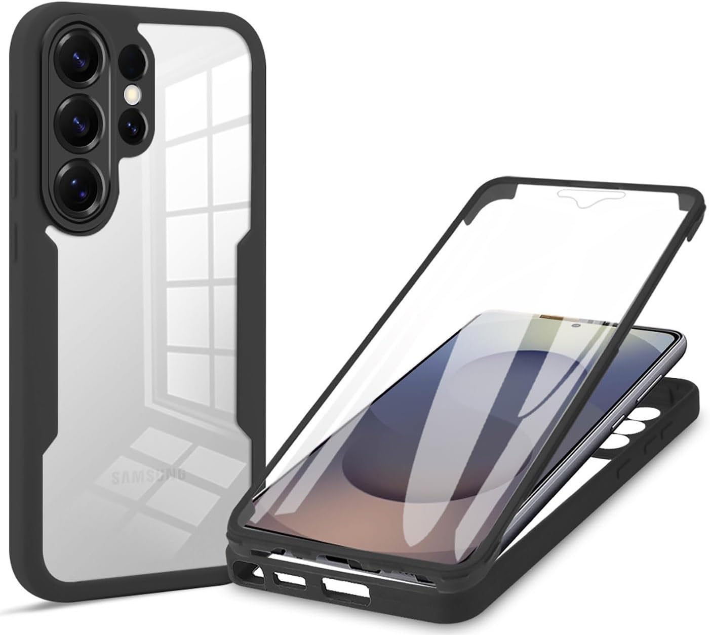 

360 Full Protection Case for Samsung Galaxy S26 Ultra Cover Built-in Screen Protector for Samsung Galaxy S26 Ultra чёрный