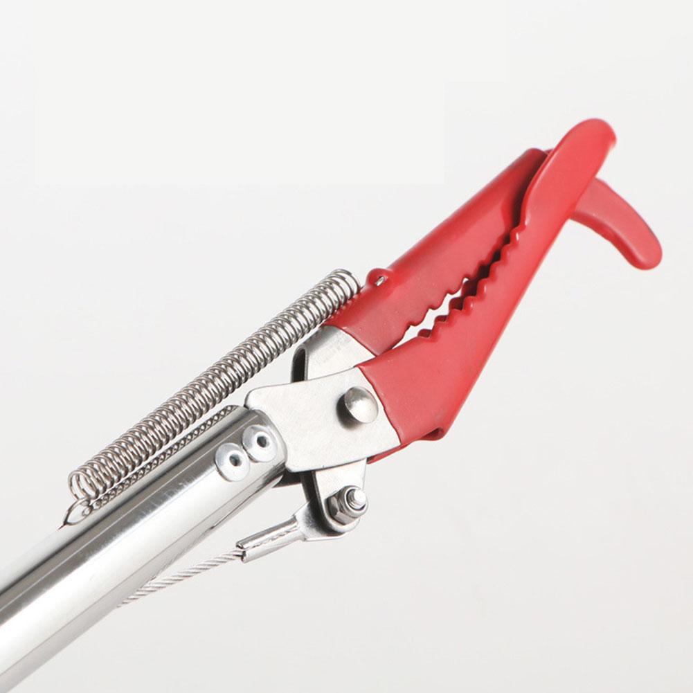 1.5M Foldable Snake Tongs Snake Catcher Tong Wide Jaw Stainless Steel Reptile Grabber Tool Snake Hook Catcher Loach Rubbish Clip