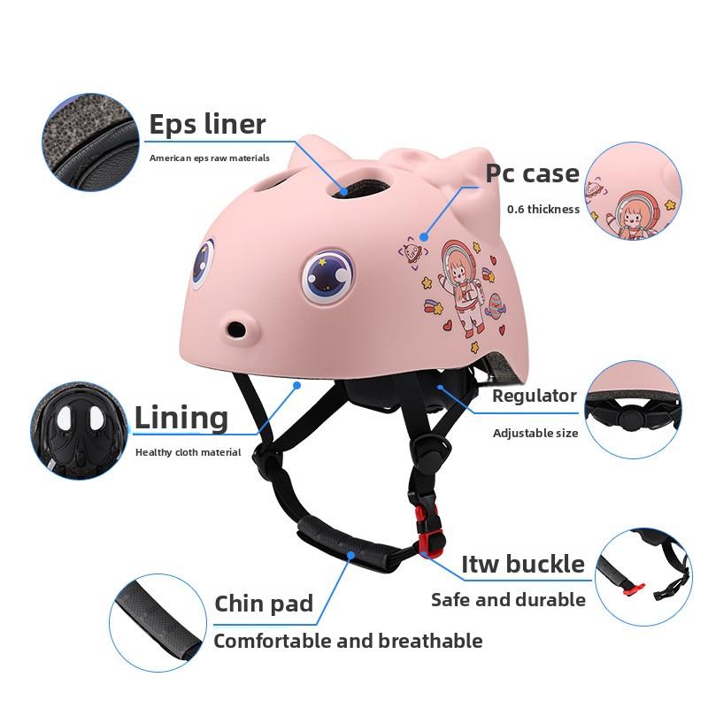 Cartoon Kinder Sporthelm Roller Rollschuh Anti-Drop Schutzausrüstung Fahrrad Laufrad Reithelm