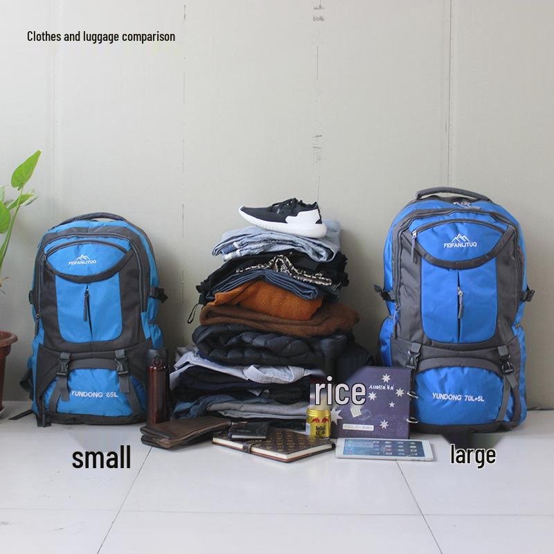Waterproof Hiking & Travel Backpack: 65L for Women, 75L for Men, Student Laptop Compartment
